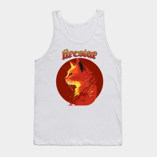 Firestar Warriors Headshot Sticker for Cat Lovers & Warrior Cats Fans - Feline, Kittens, and Cute Pets Art Featuring Adventure Fiction and Mythical Creatures Tank Top